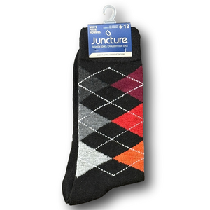 3/$18 Argyle Funny Novelty Crew Socks - NWT